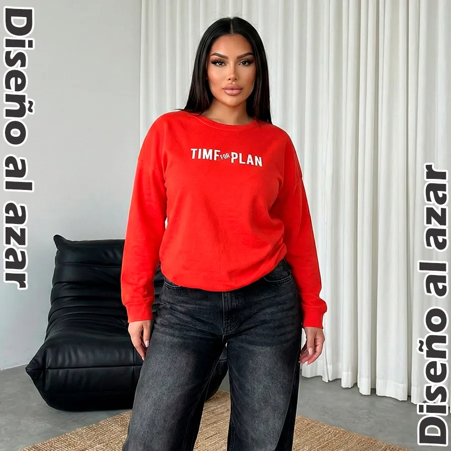 SUDADERAOVERSIZE 1 Pieza 7710